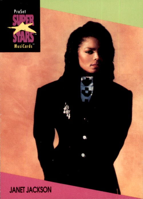 Janet Jackson, #58, 1991 Pro Set Super Stars MusiCards Rock Express