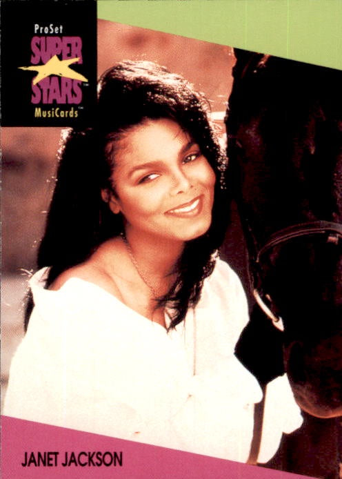 Janet Jackson, #59, 1991 Pro Set Super Stars MusiCards Rock Express