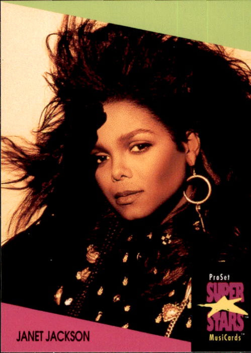 Janet Jackson, #66, 1991 Pro Set Super Stars MusiCards