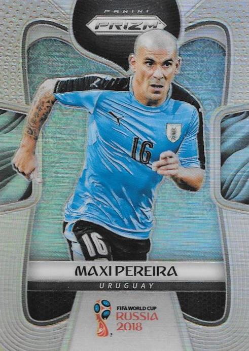 Maxi Pereira, Silver Refractor, 2018 Panini Prizm World Cup Soccer