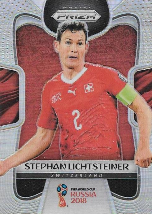 Stephan Lichtsteiner, Silver Refractor, 2018 Panini Prizm World Cup Soccer
