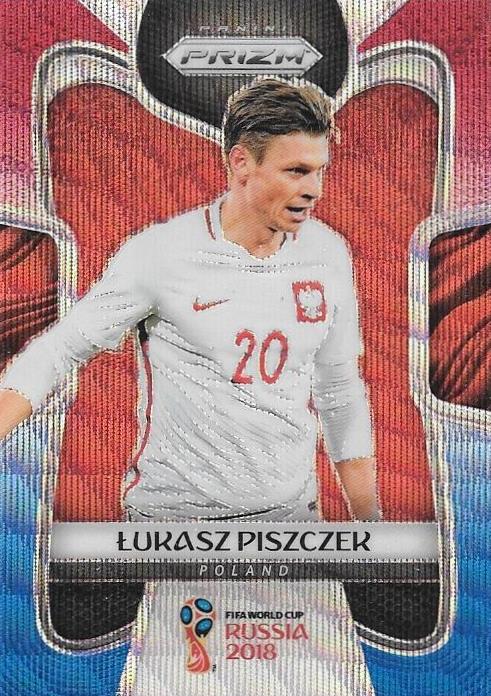 Lukasz Piszczek, Red & Blue Refractor, 2018 Panini Prizm World Cup Soccer