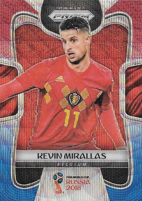 Kevin Mirallas, Red & Blue Refractor, 2018 Panini Prizm World Cup Soccer