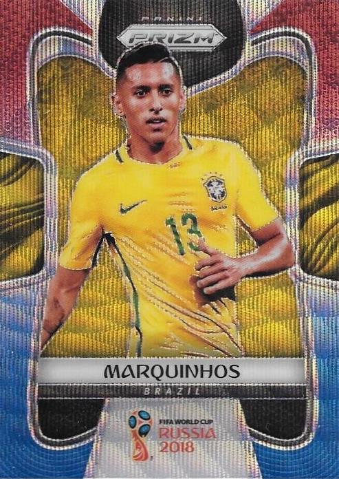 Marquinhos, Red & Blue Refractor, 2018 Panini Prizm World Cup Soccer