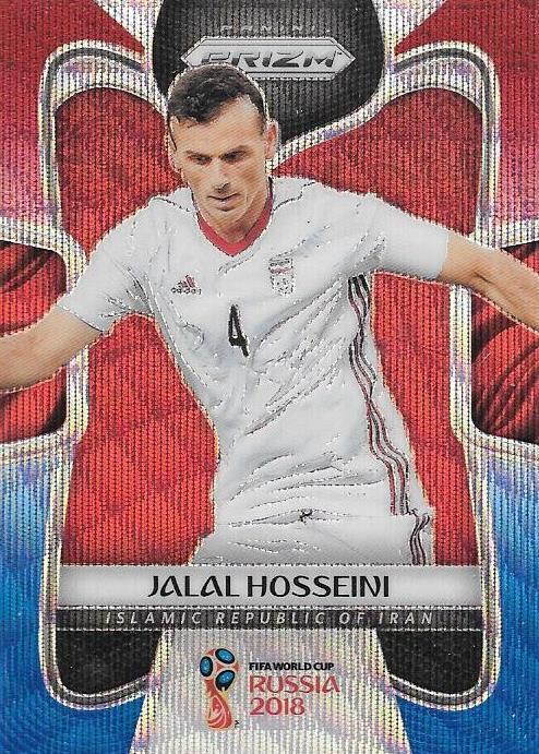 Jalal Hosseini, Red & Blue Refractor, 2018 Panini Prizm World Cup Soccer