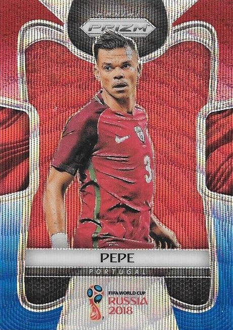 Pepe, Red & Blue Refractor, 2018 Panini Prizm World Cup Soccer
