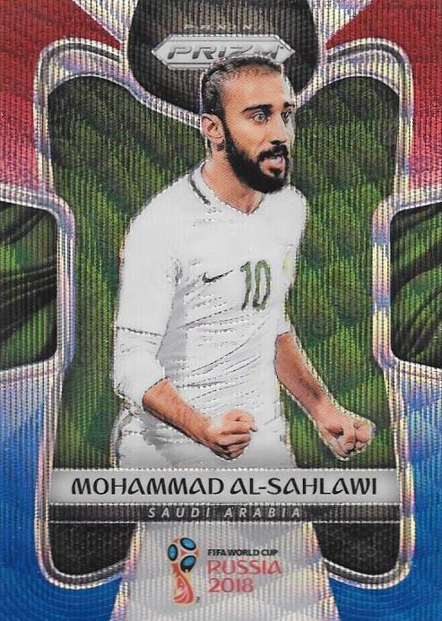 Mohammad Al-Sahlawi, Red & Blue Refractor, 2018 Panini Prizm World Cup Soccer