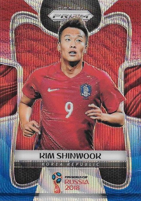 Kim Shinwook, Red & Blue Refractor, 2018 Panini Prizm World Cup Soccer