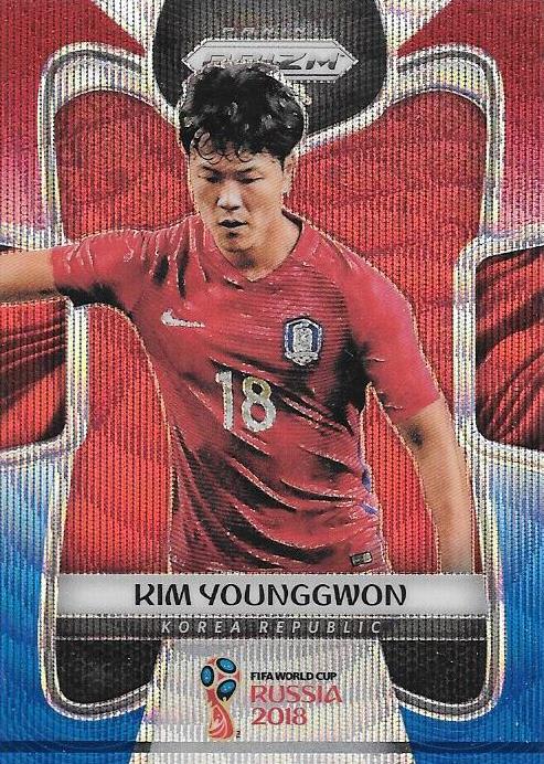 Kim Younggwon, Red & Blue Refractor, 2018 Panini Prizm World Cup Soccer