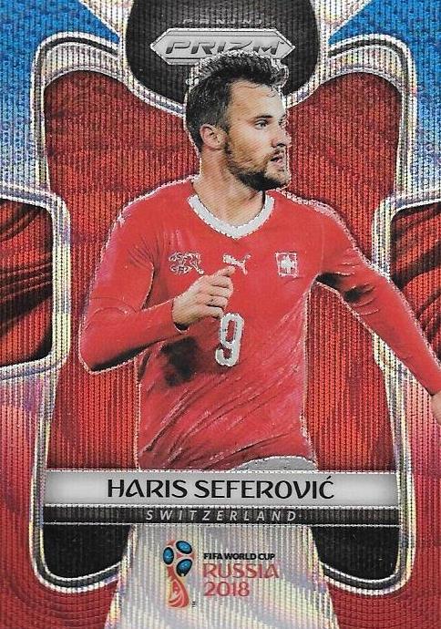 Haris Seferovic, Blue & Red Refractor, 2018 Panini Prizm World Cup Soccer