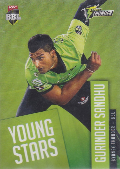 2015-16 Tap'n'play CA BBL 05 Cricket, Young Stars, Gurinder Sandu, YS-12